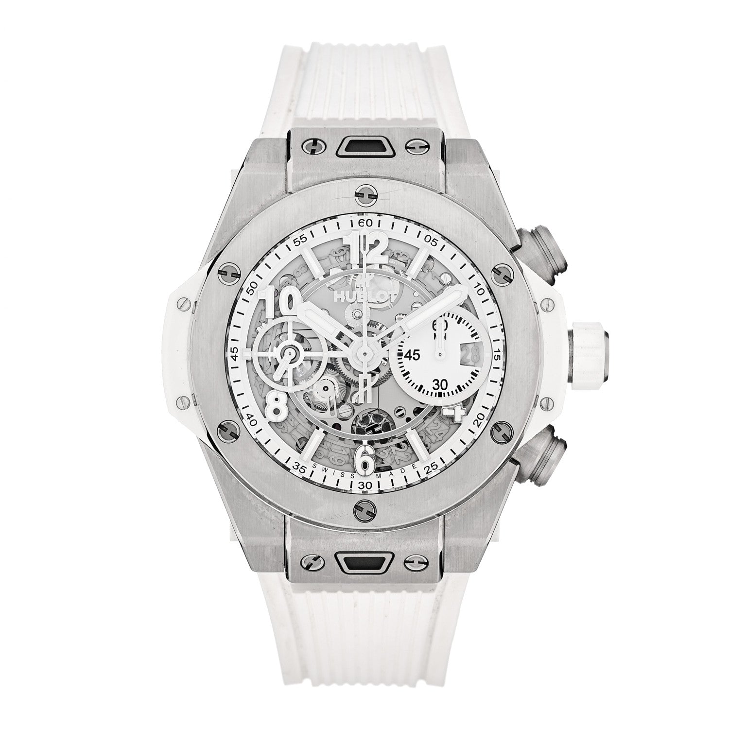 Hublot Titanium Rubber 42mm Big Bang Unico Automatic Watch White 441.NE.2010.RW 1 of 6