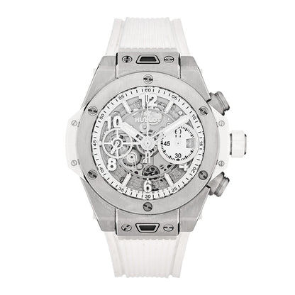 Hublot Titanium Rubber 42mm Big Bang Unico Automatic Watch White 441.NE.2010.RW 1 of 6