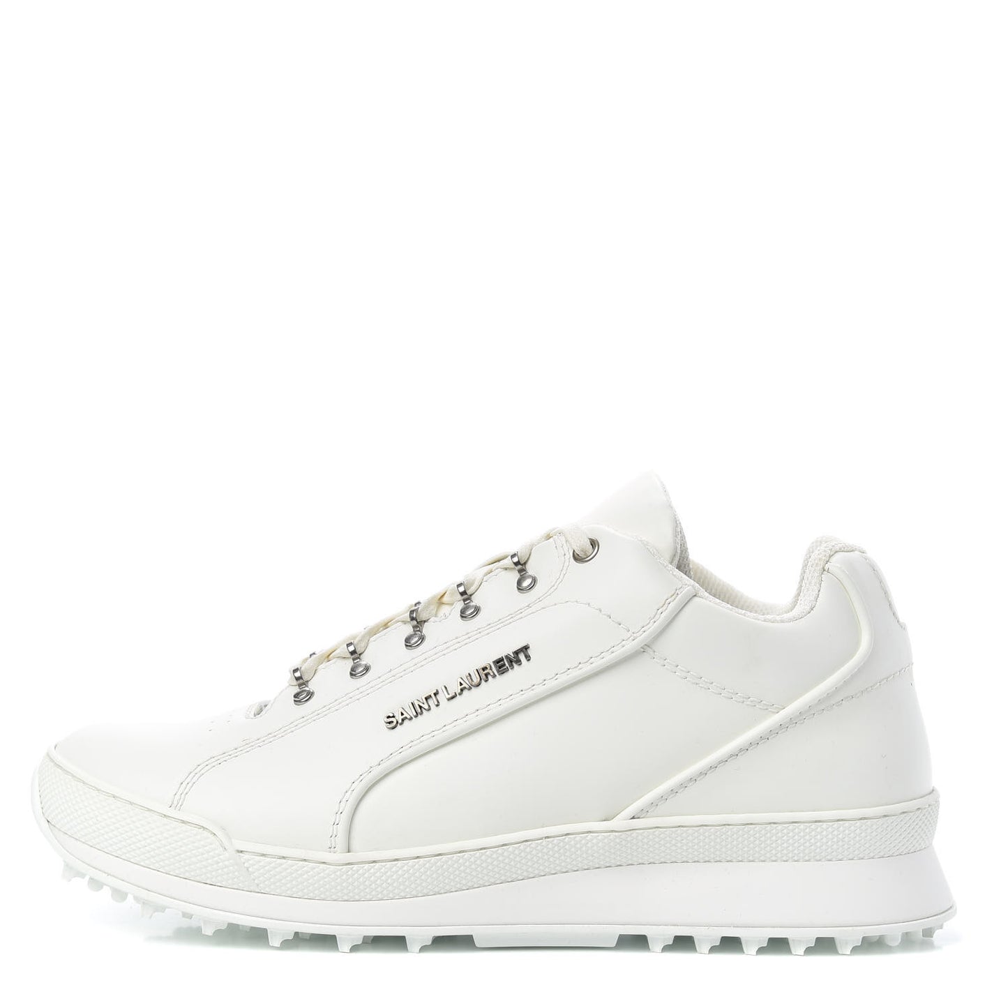 Calfskin Jump Low Top Sneakers 41 Optic White