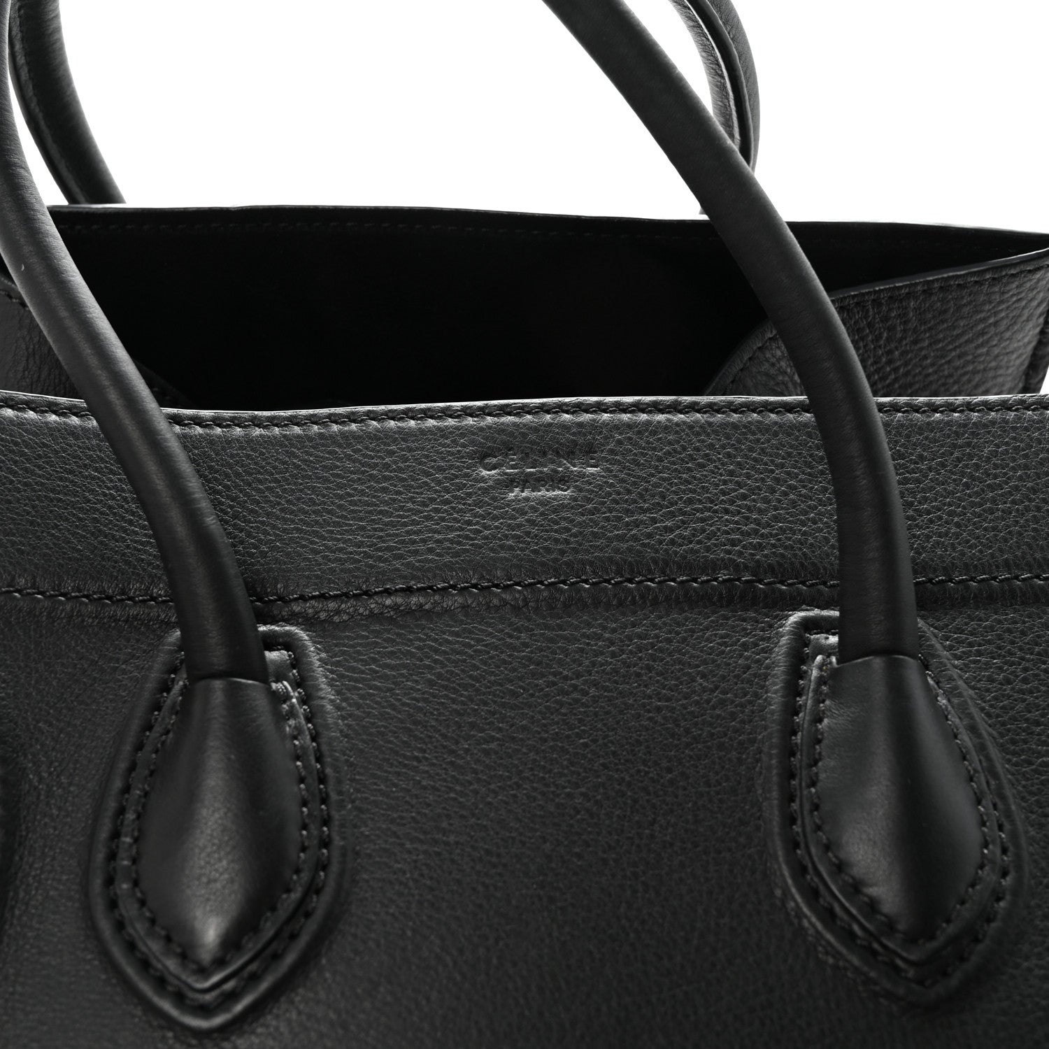 Celine Supple Calfskin Medium Phantom Luggage Black 7 of 9