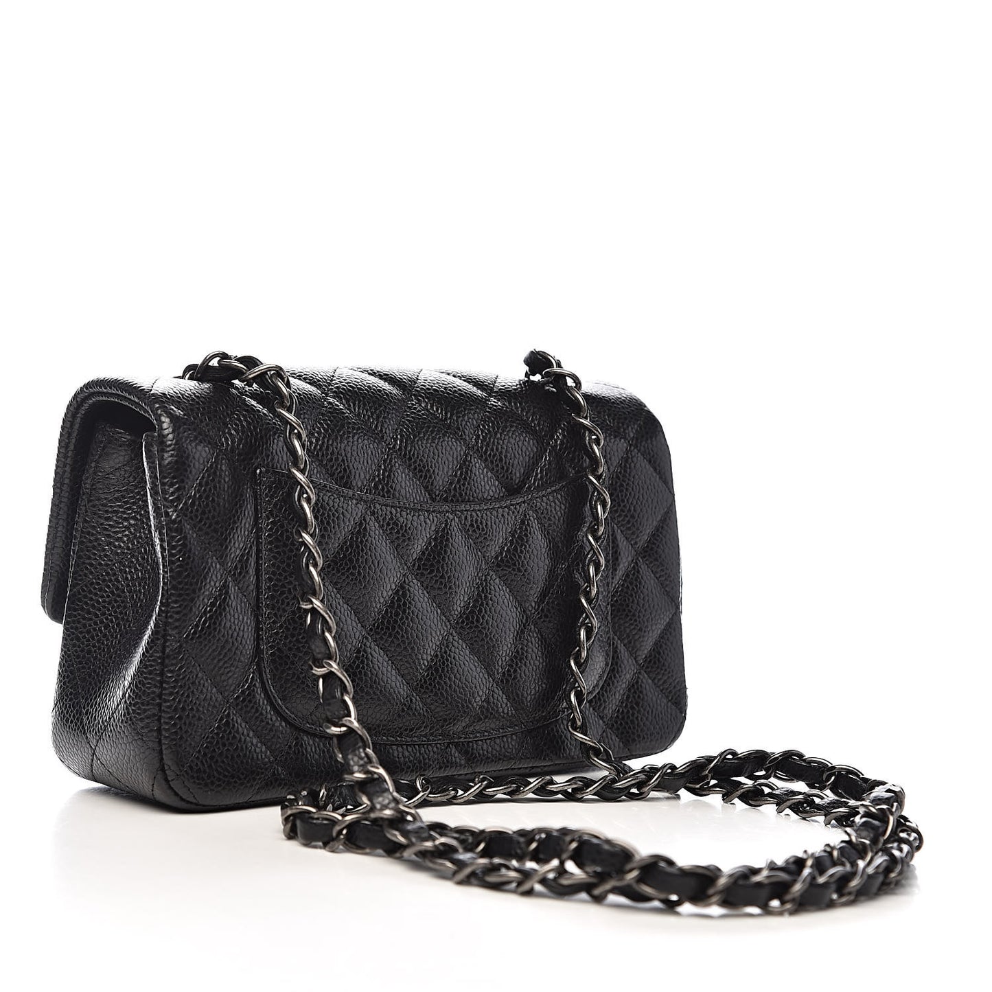 Caviar Quilted Mini Rectangular Flap Black