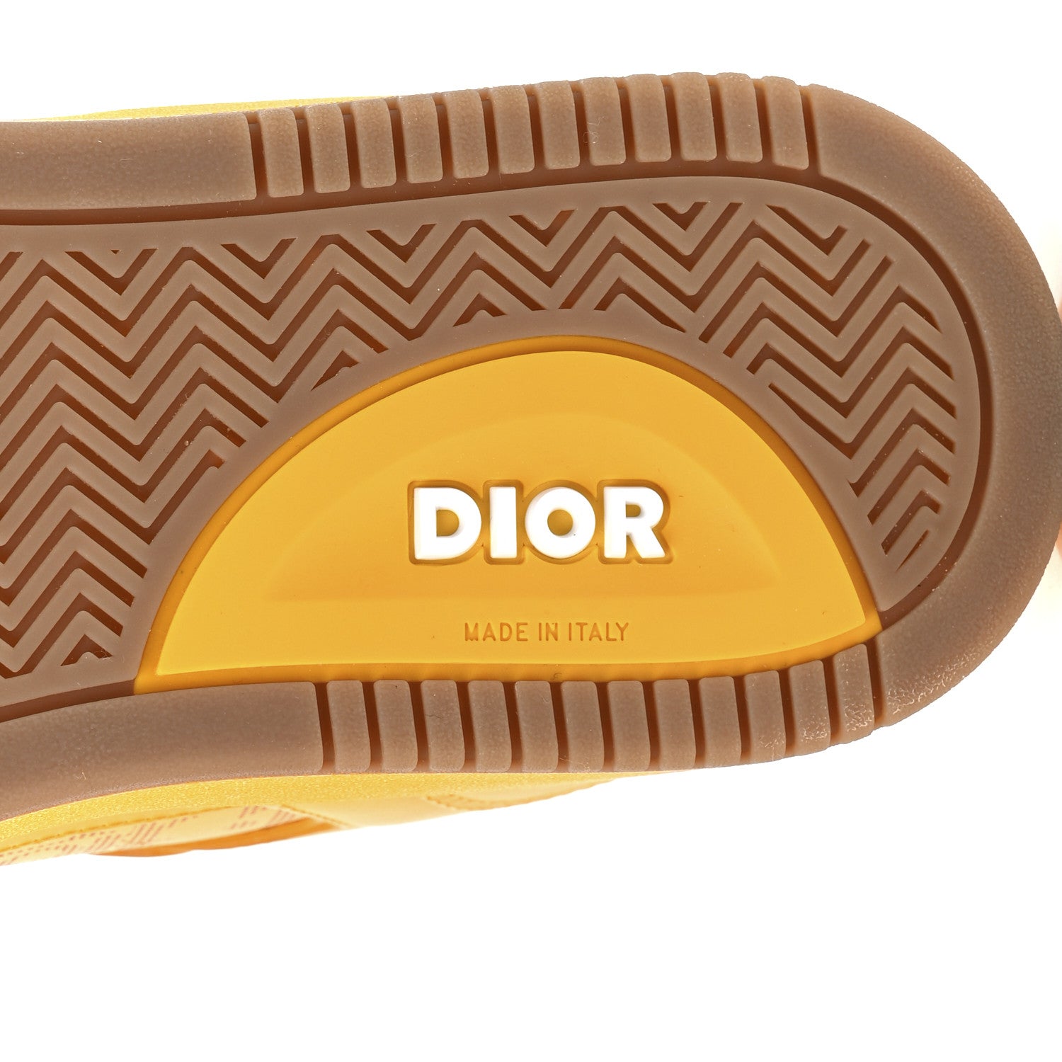 Christian Dior Smooth Calfskin Oblique Galaxy Mens B27 Low Top Sneakers 43 Yellow 6 of 8