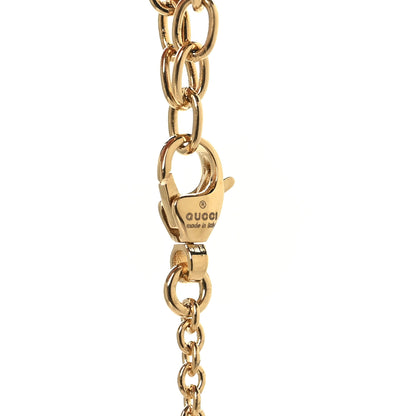 Gucci Crystal Script Necklace Gold 4 of 4