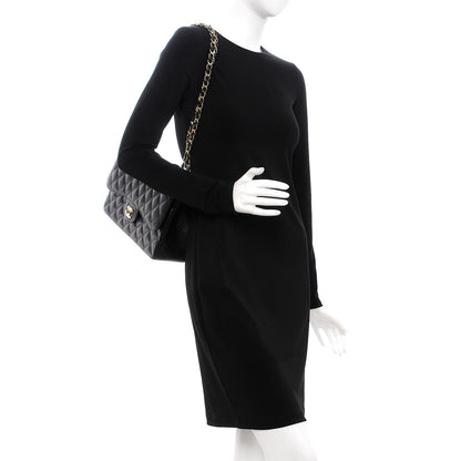 Chanel Caviar Quilted Jumbo Double Flap Black 3 of 9