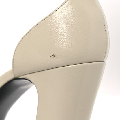 Saint Laurent Lambskin Jodie Platform Sandals 39.5 Pearl 11 of 11