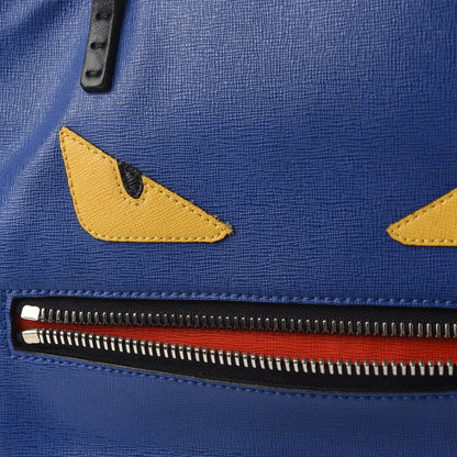Fendi Vitello Elite Cuoio Monster Buggies Medium Roll Tote Blue Neon Black Multicolor Rosso Scuro 11 of 15