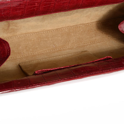 Nancy Gonzalez Crocodile Clutch Dark Red 5 of 8