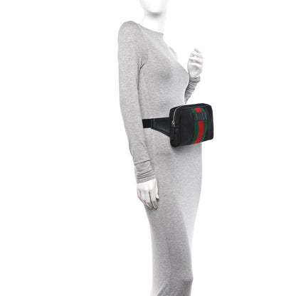 Gucci Canvas Web Slim Belt Bag Black 2 of 10