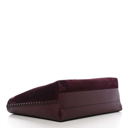 Valentino Garavani Suede Calfskin Rockstud Tote Maleficio 5 of 13