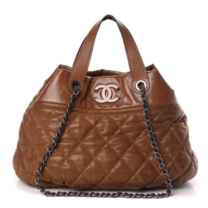 Chanel Iridescent Calfskin Large In The Mix Tote Light Brown 1 of 10