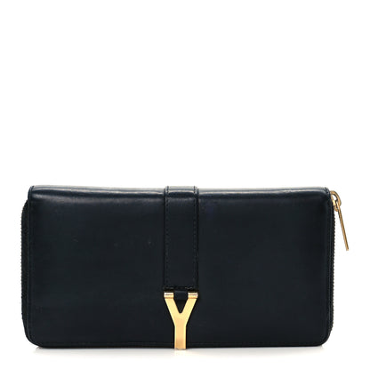 Saint Laurent Calfskin Classic Y Ligne Zip Around Wallet Black 1 of 16