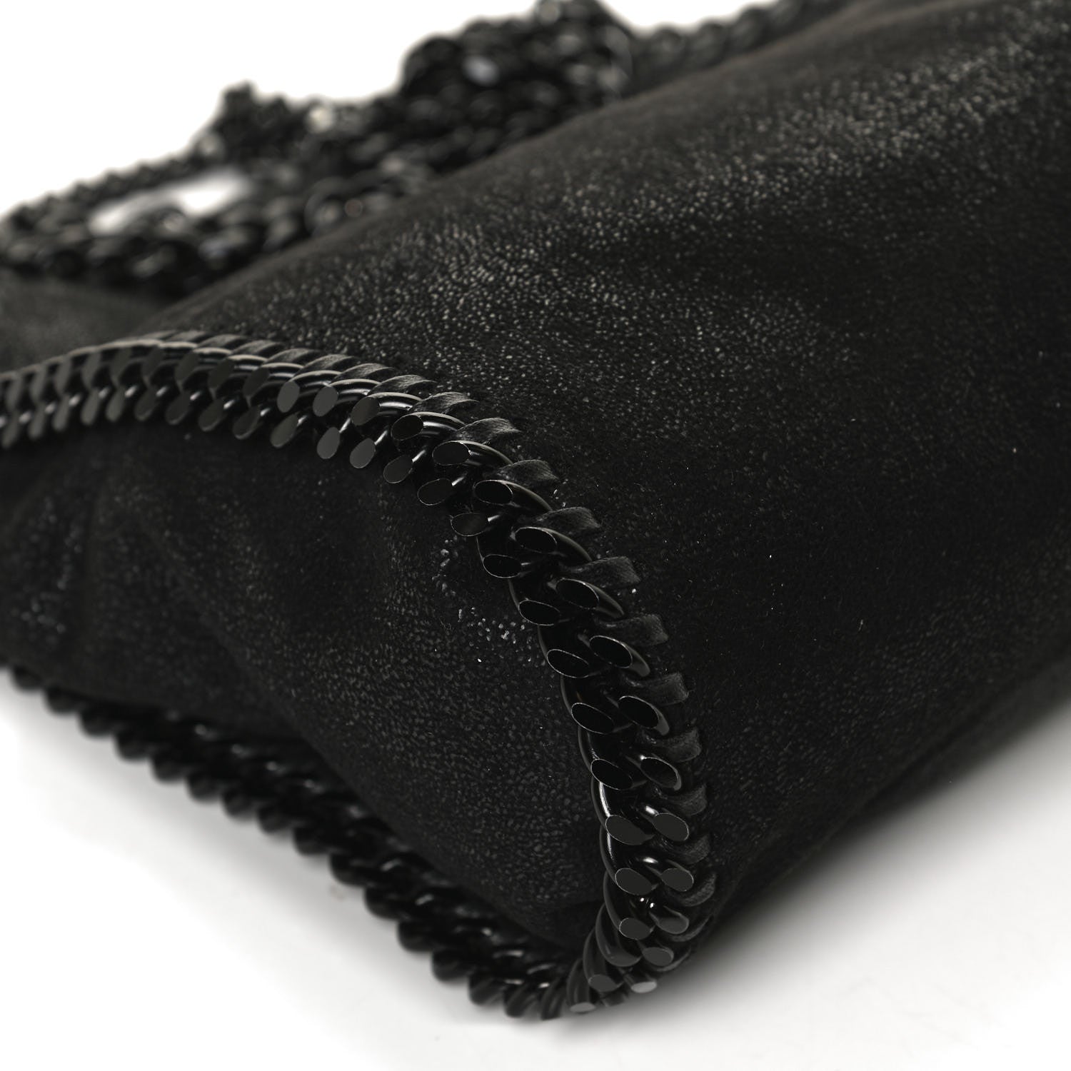 Stella McCartney Shaggy Deer Mini Falabella Fold Over Tote Black 11 of 12