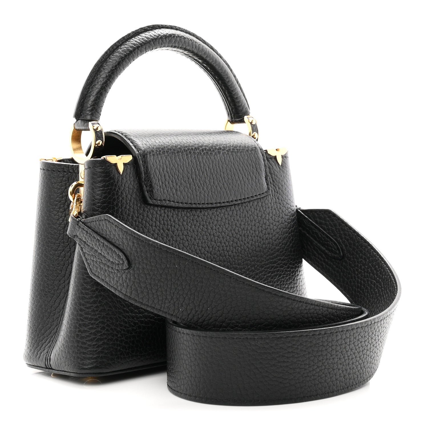 Louis Vuitton Taurillon Embellished Flower Crown Capucines Mini Black 3 of 9