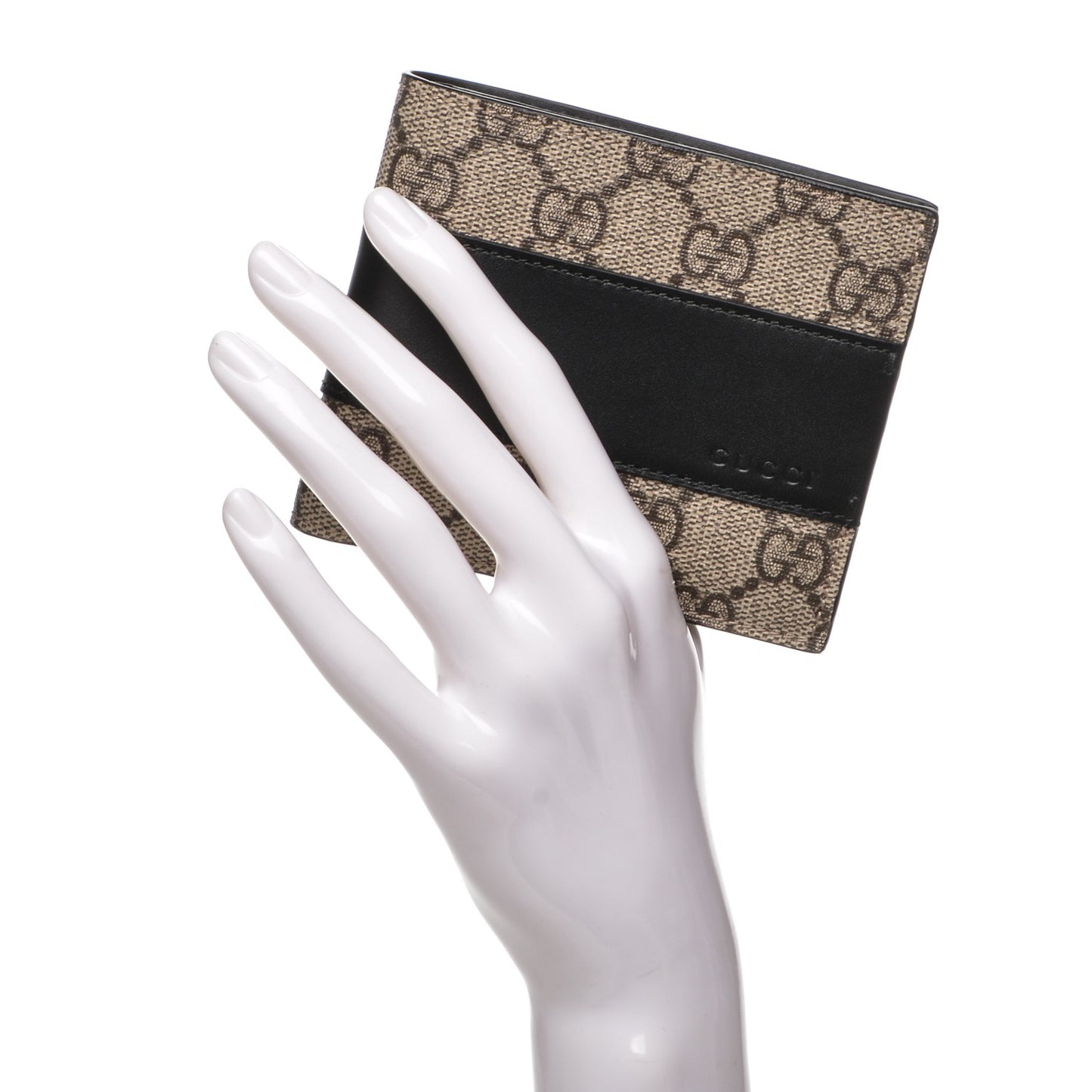 GG Supreme Monogram Bi-Fold Wallet Black