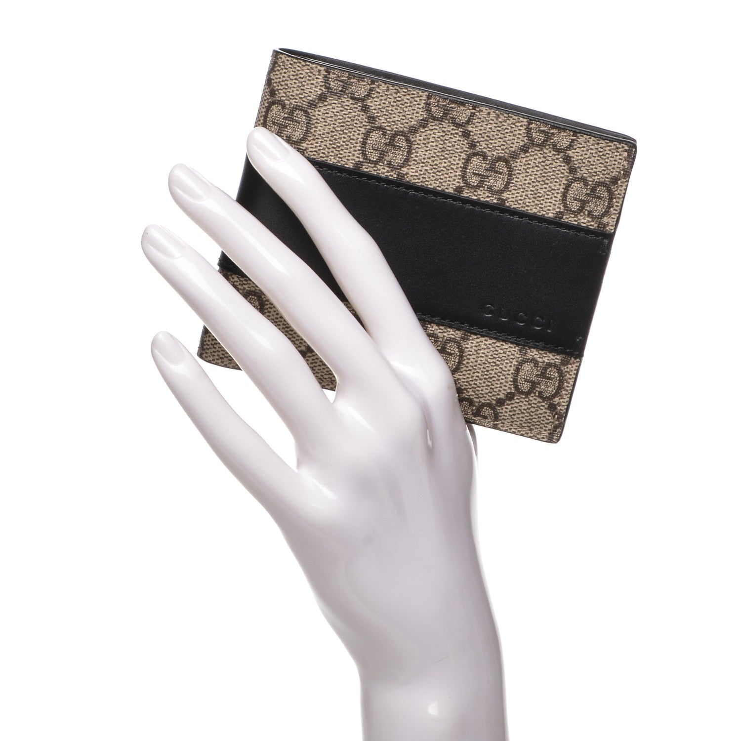 Gucci GG Supreme Monogram Bi-Fold Wallet Black 2 of 7