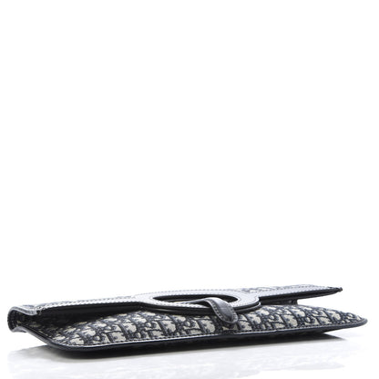 Christian Dior Oblique Fold Over Clutch Blue 4 of 8