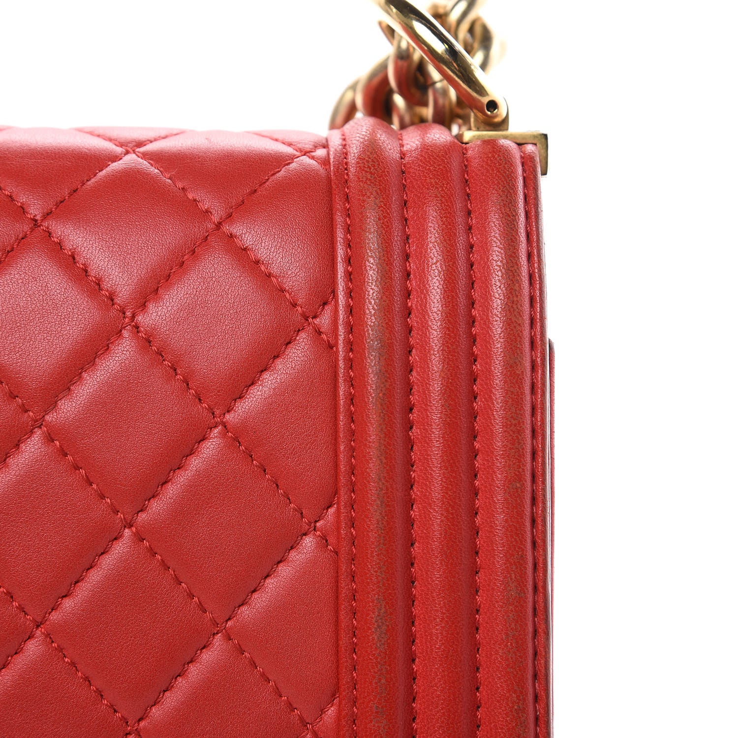 Chanel Lambskin Quilted New Medium Boy Flap Red 13 of 23