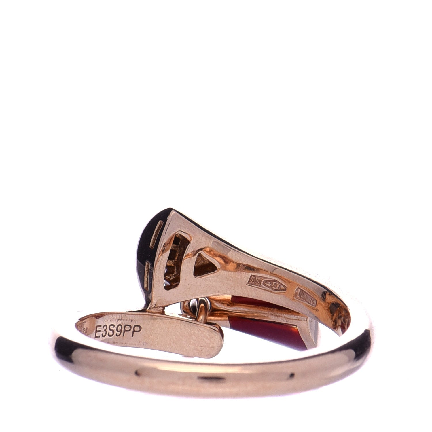 Bulgari 18K Rose Gold Diamond Carnelian Divas' Dream Charm Ring 53 6.5 3 of 6