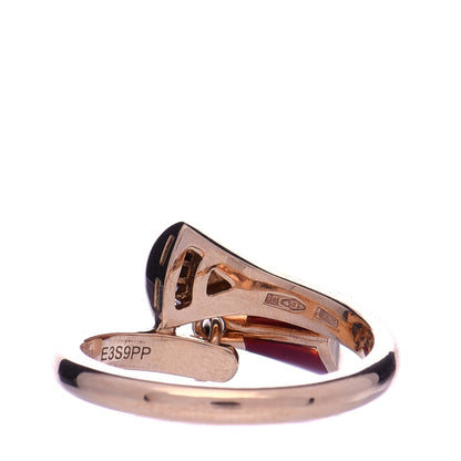 Bulgari 18K Rose Gold Diamond Carnelian Divas' Dream Charm Ring 53 6.5 3 of 6