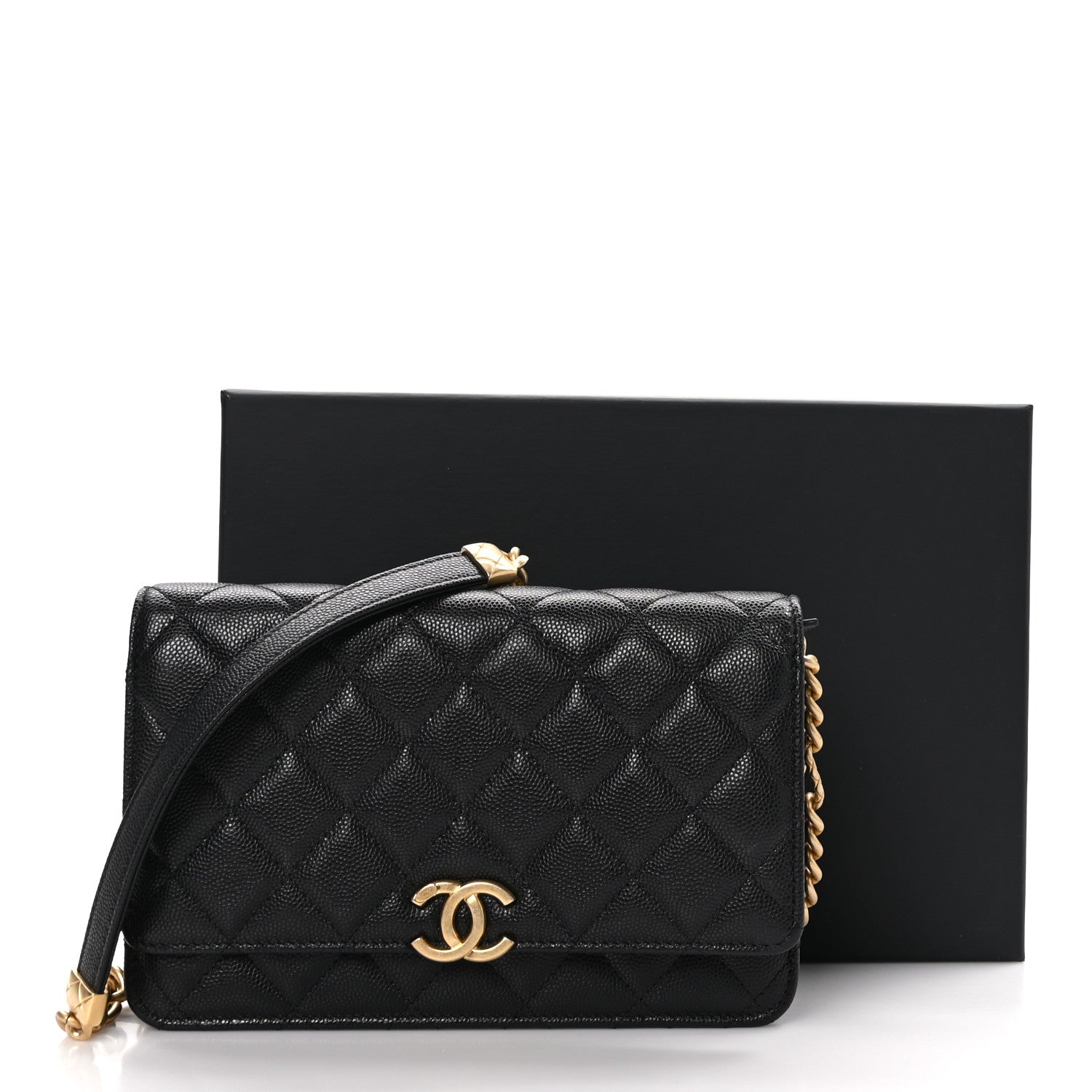 Chanel Caviar Quilted Bracelet On Chain Wallet On Chain WOC Black 11 of 11