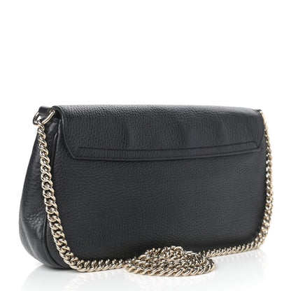 Gucci Pebbled Calfskin Medium Soho Flap Crossbody Black 3 of 9