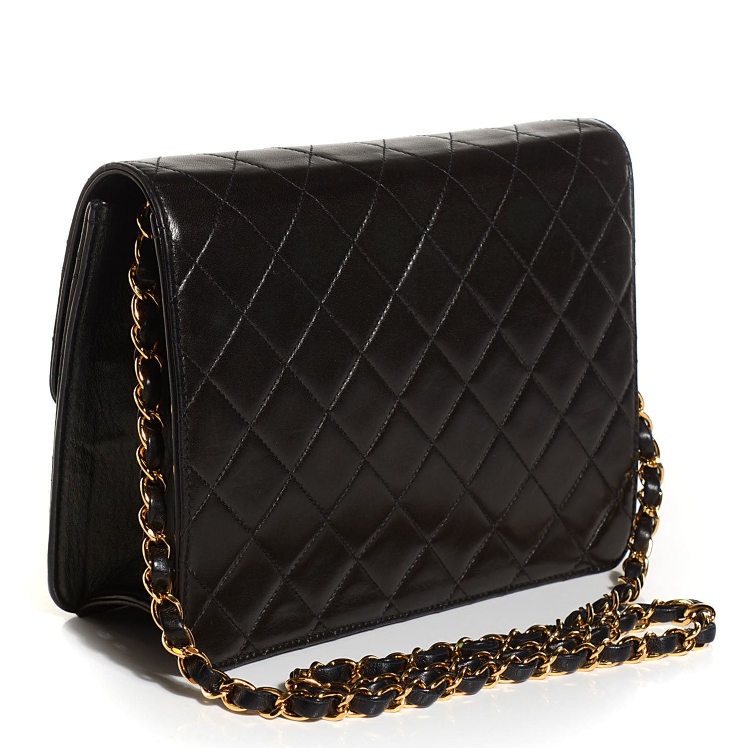 Chanel Lambskin Quilted Small Single Flap Black 3 of 9