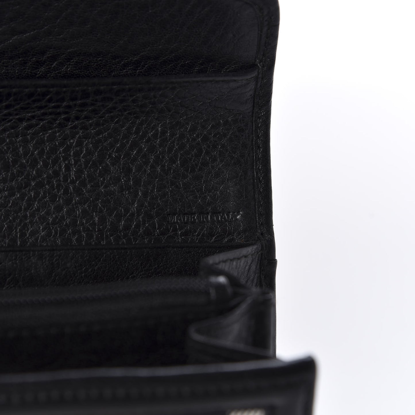 Calfskin Mega Check Continental Wallet Black