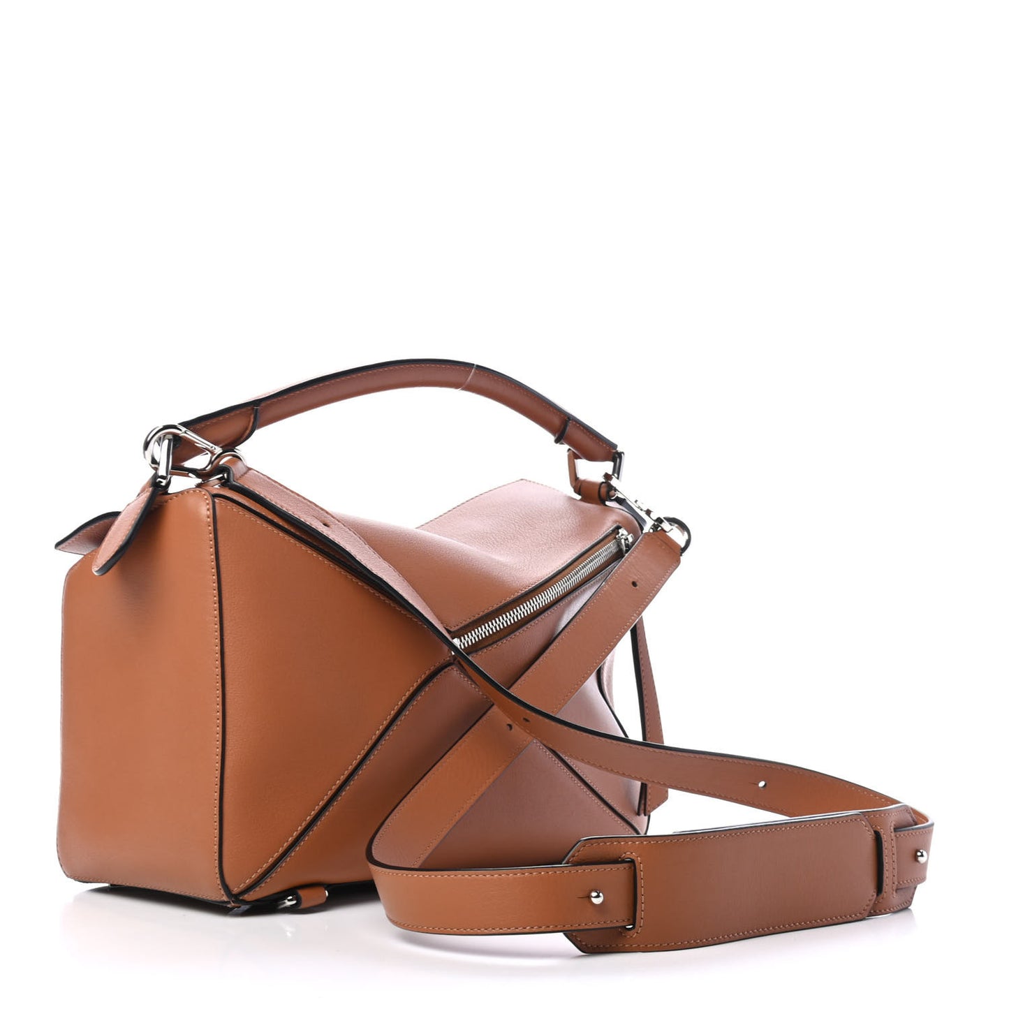 Calfskin Medium Puzzle Bag Tan