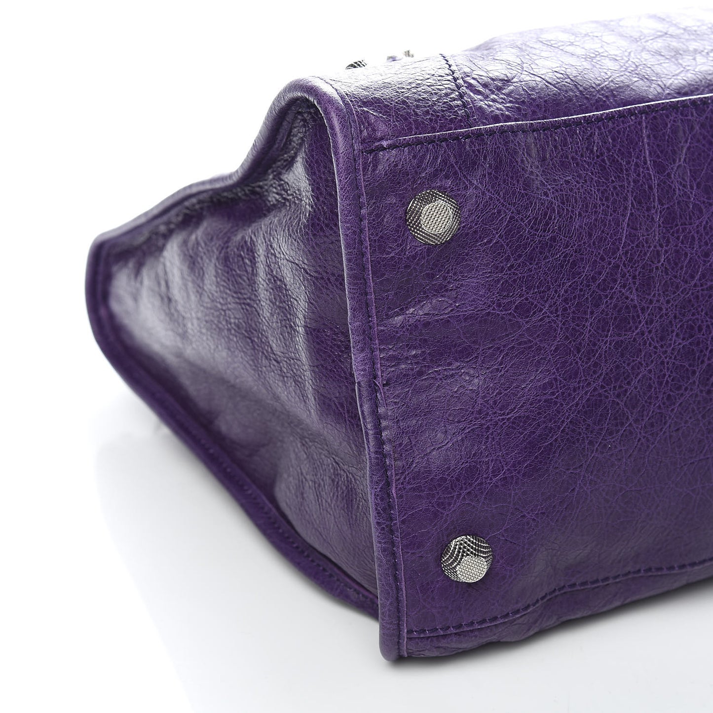 Agneau Giant 12 Silver Hardware Work Dark Violet