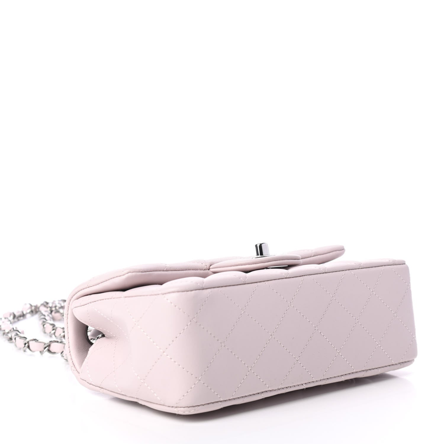 Chanel Lambskin Quilted Mini Rectangular Flap Light Purple 4 of 11