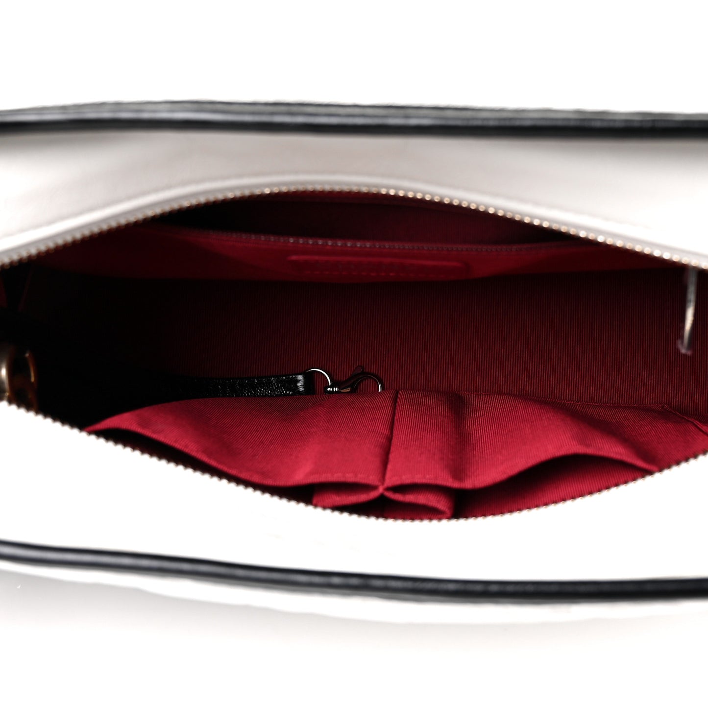 Aged Calfskin Quilted Medium Gabrielle Hobo Black White