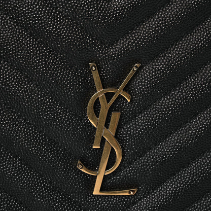 Saint Laurent Grain De Poudre Matelasse Chevron Quilted Round Vinyle Camera Bag Black 7 of 11