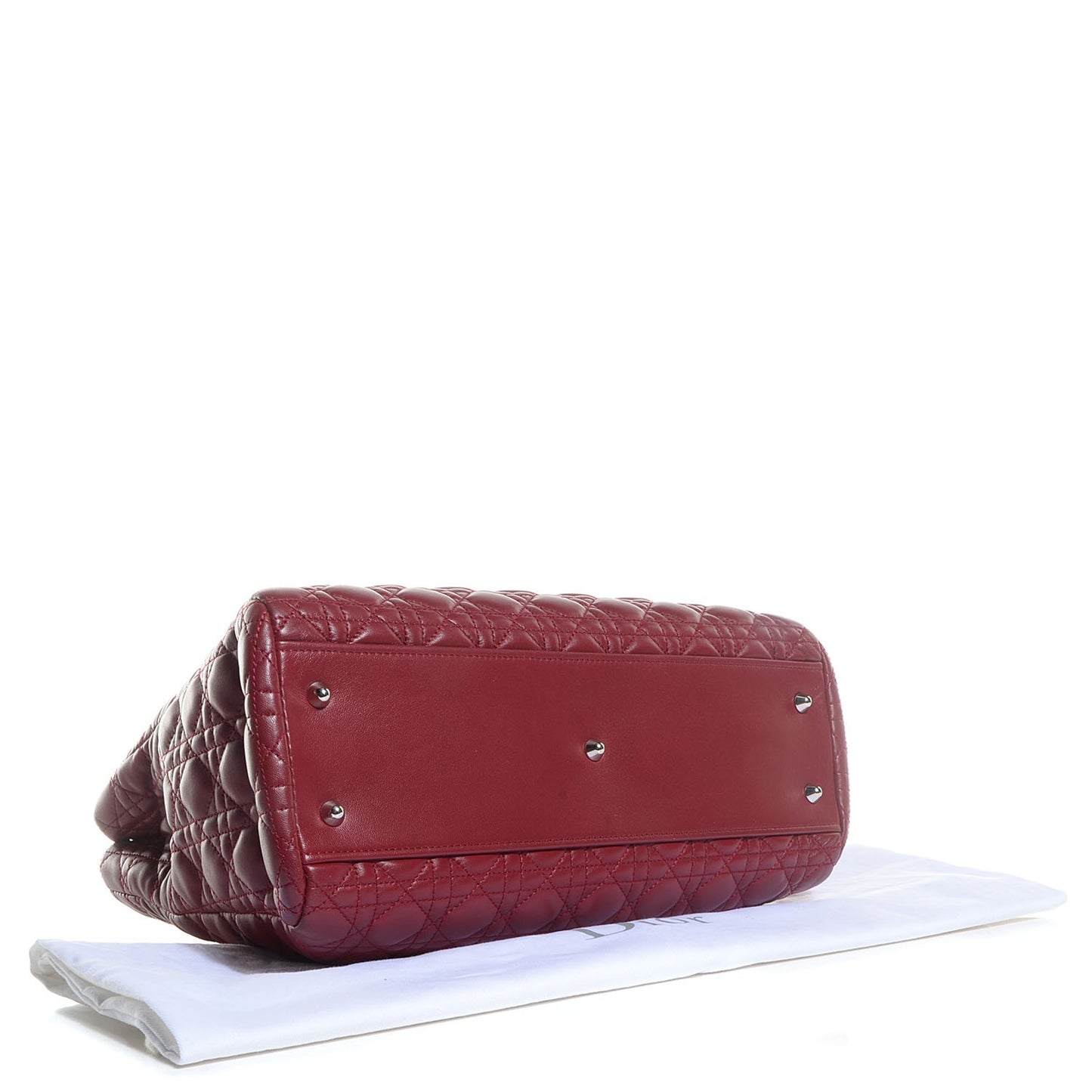 Lambskin Cannage Dior Soft Shopping Tote Cherry