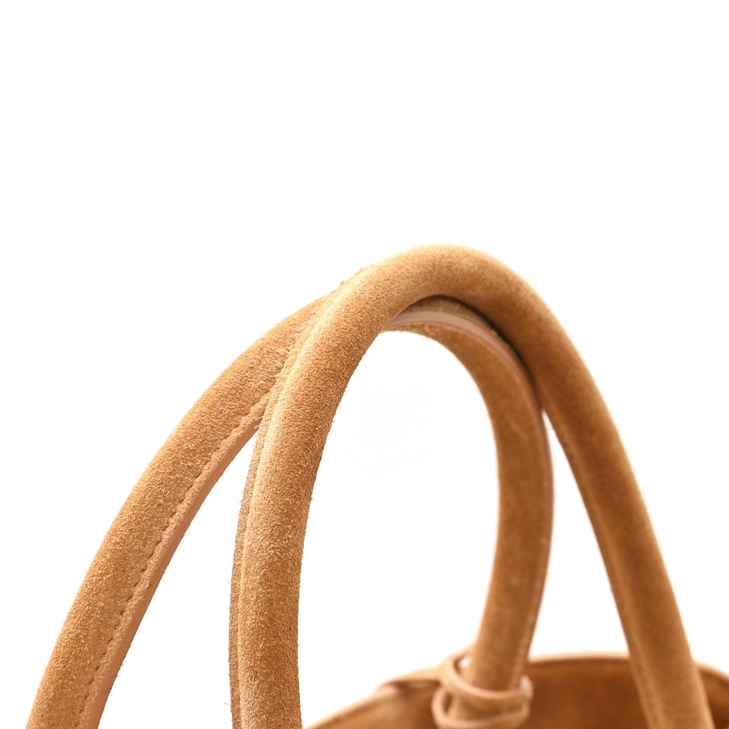 Salvatore Ferragamo Suede Calfskin Large Hug Bag Natural 10 of 10