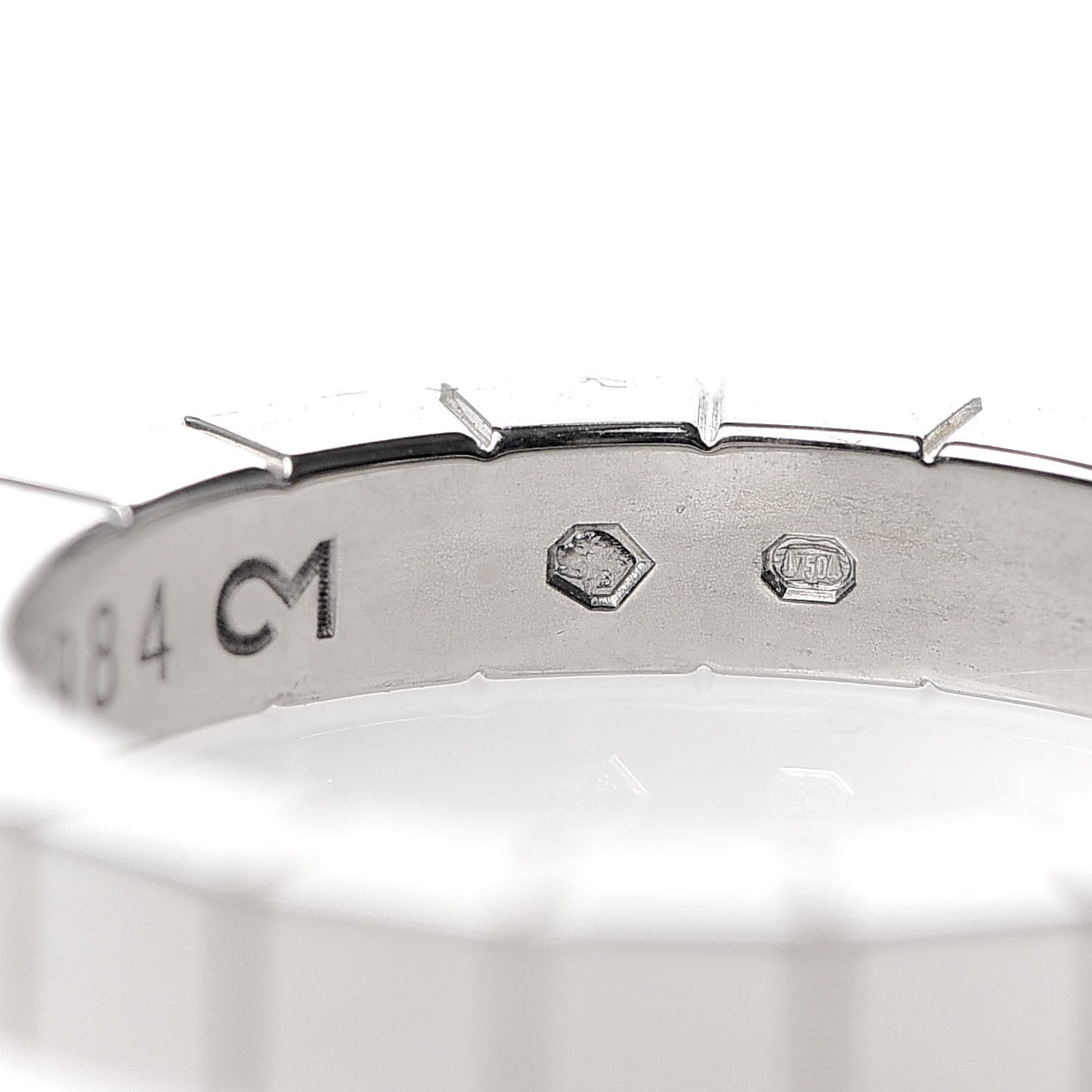 Cartier 18K White Gold Lanieres Ring 48 4.5 5 of 5