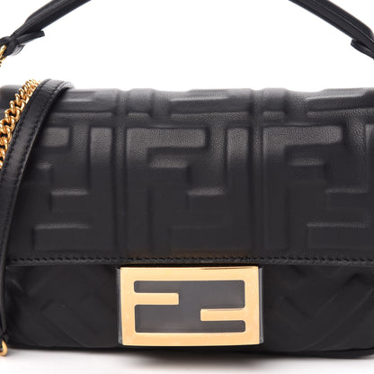 Fendi Nappa FF 1974 Embossed Mini Baguette Black 11 of 11