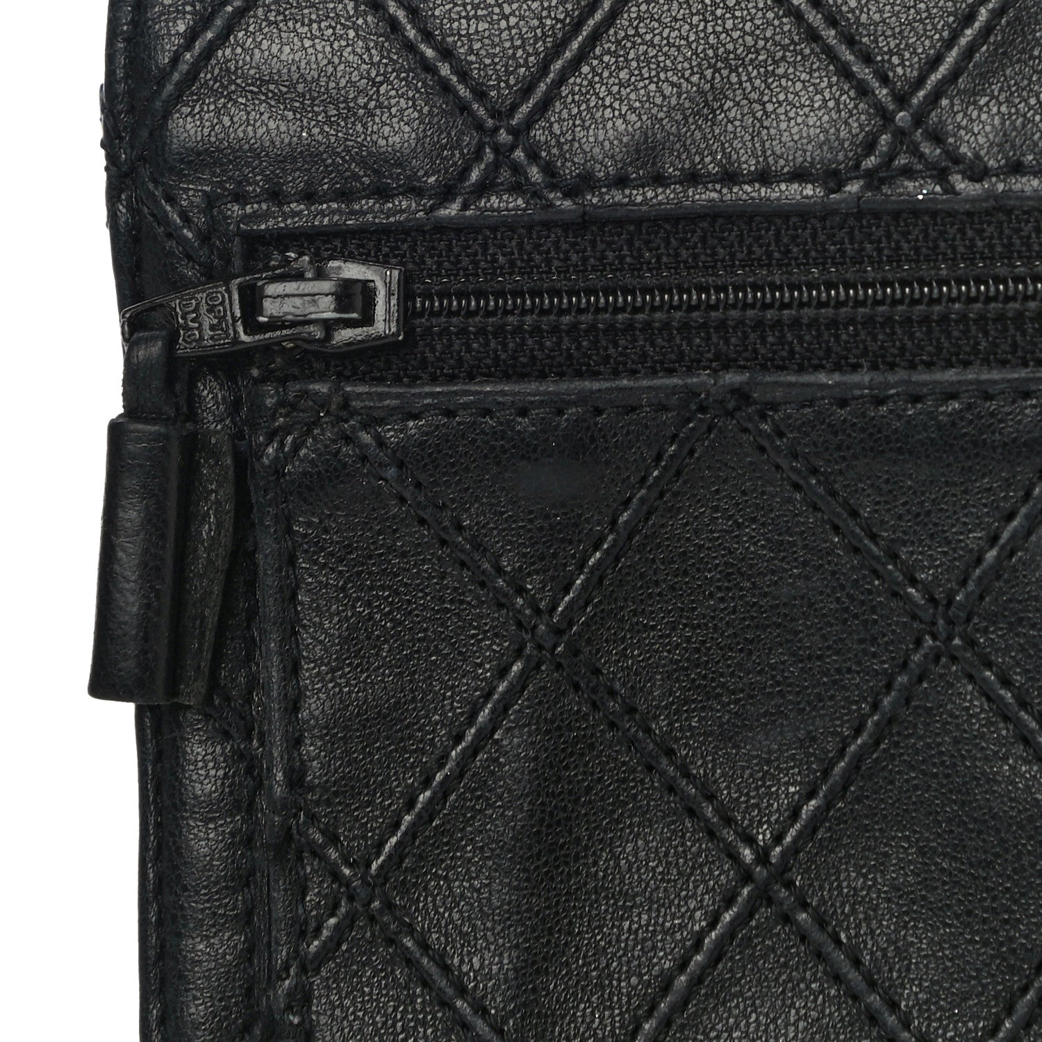 Chanel Lambskin Diamond Stitched Flap Wallet Black 13 of 13