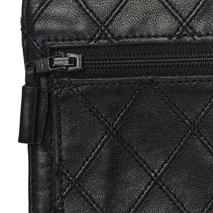 Chanel Lambskin Diamond Stitched Flap Wallet Black 13 of 13