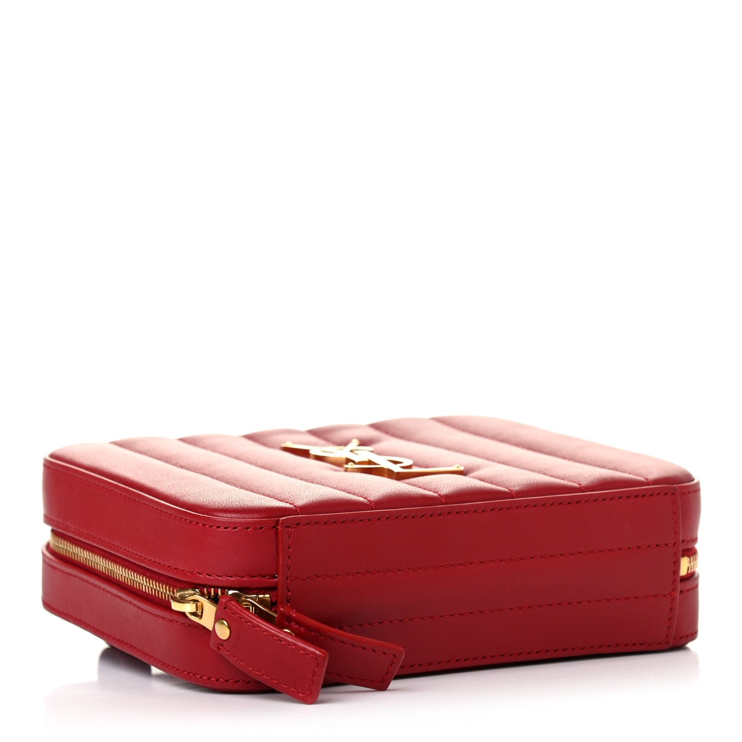 Lambskin Matelasse Vicky Monogram Belt Bag Eros Red