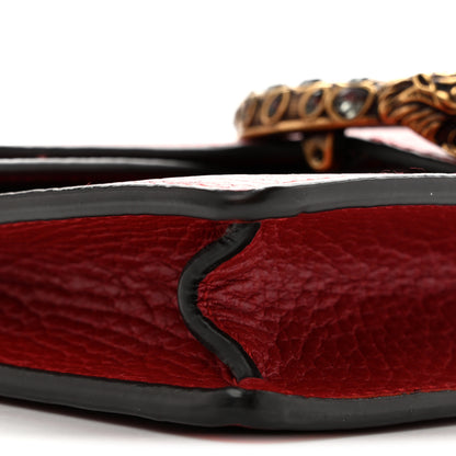 Gucci Calfskin Swarovski Crystal Super Mini Dionysus Shoulder Bag Hibiscus Red 8 of 10