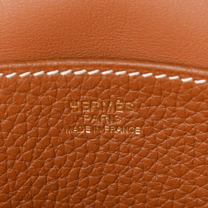 Hermes Taurillon Clemence Halzan 25 Gold 6 of 9