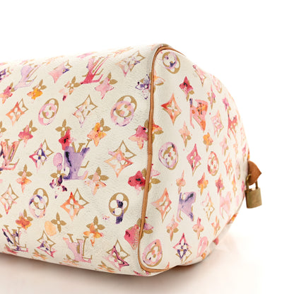 Louis Vuitton Watercolor Aquarelle Speedy 35 White 9 of 14