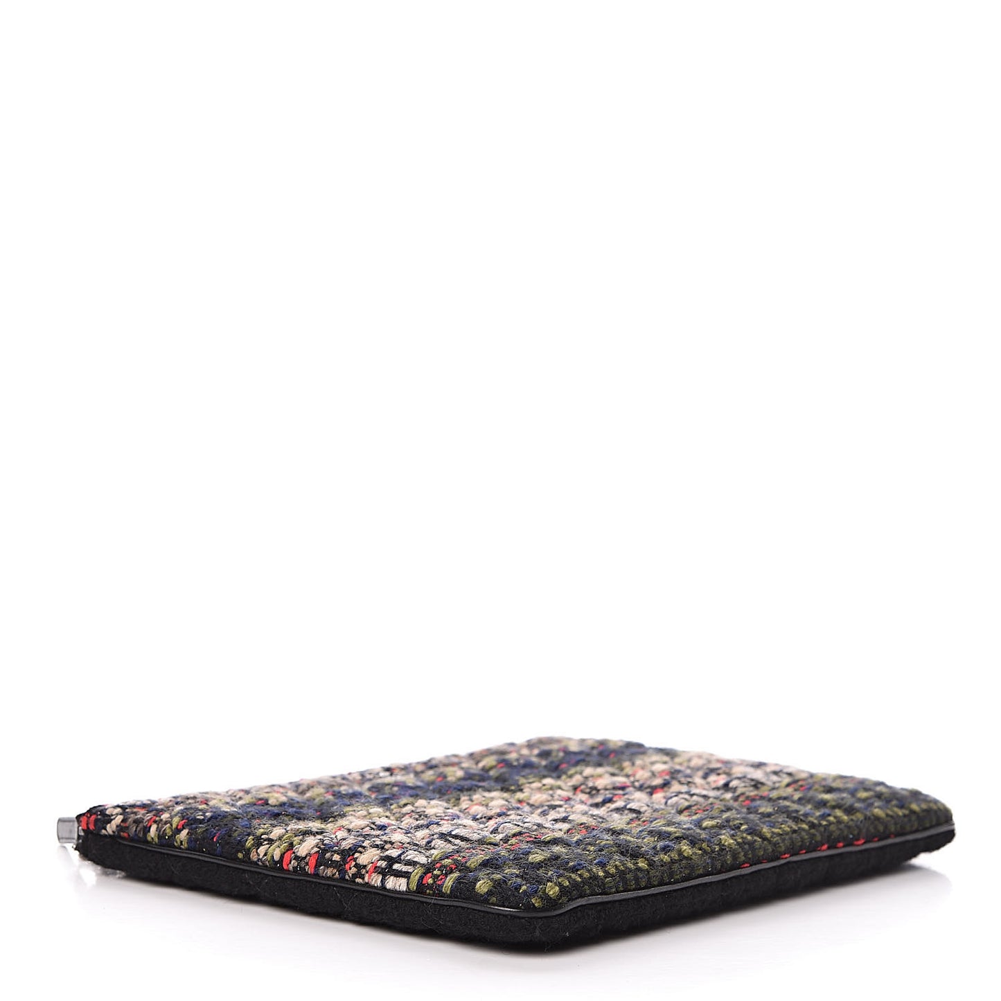 Tweed Quilted Medium Cosmetic Case Black