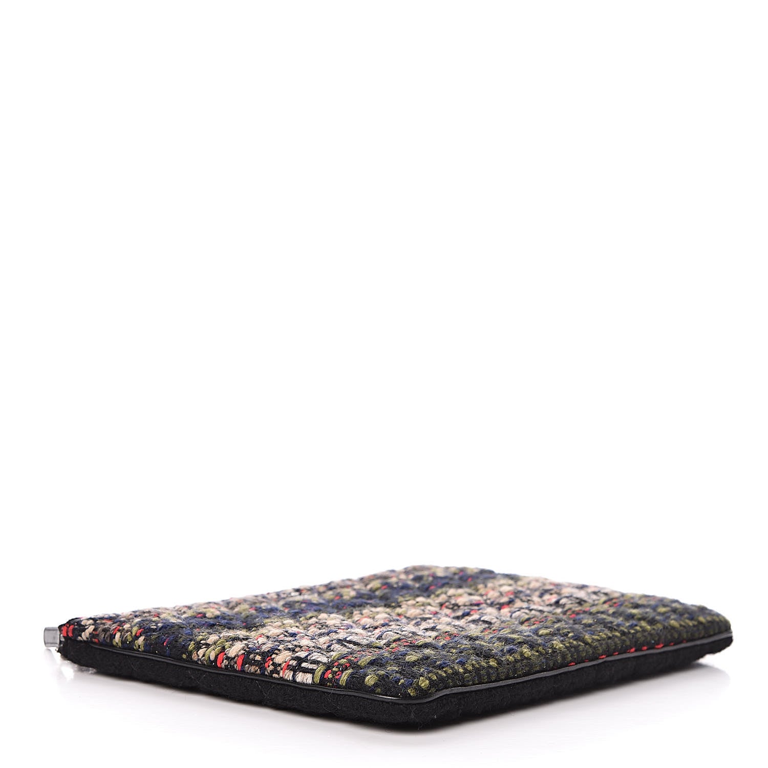 Chanel Tweed Quilted Medium Cosmetic Case Black 4 of 8