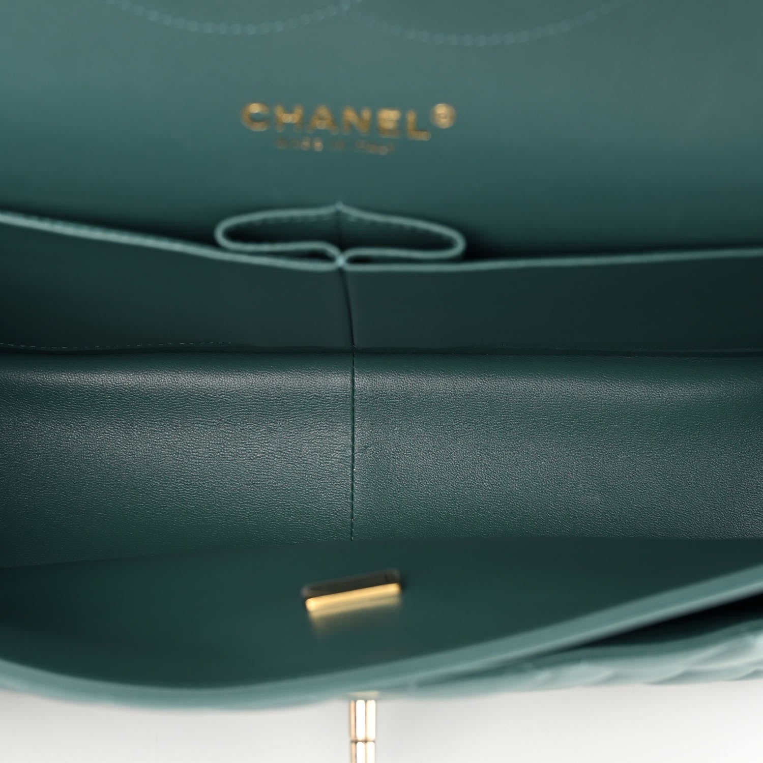 Chanel Lambskin Quilted Jumbo Double Flap Green 5 of 11
