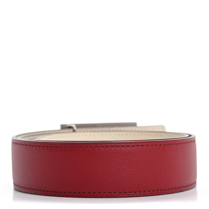 Hermes Epsom Swift 24mm Collier De Chien CDC Belt 75 30 Craie Rouge Grenat 2 of 8