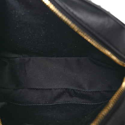 Saint Laurent Canvas Calfskin Monogram Lou Camera Bag Black Grey Cream 5 of 10