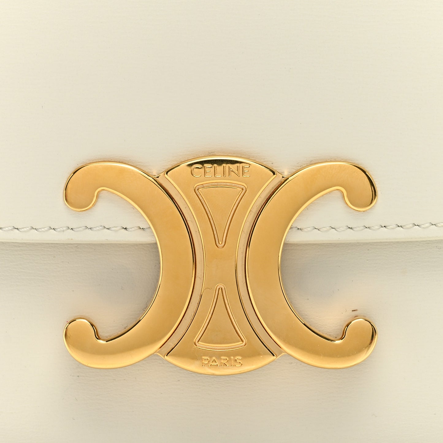 Shiny Calfskin Mini Triomphe White