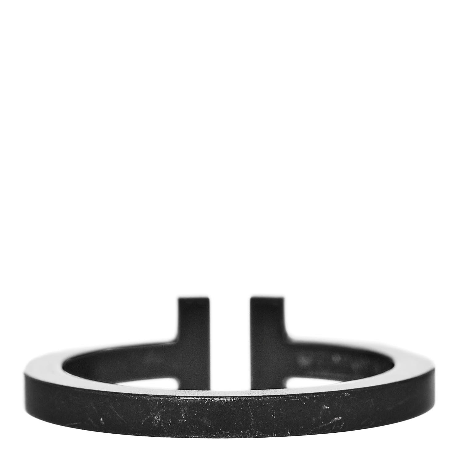 Tiffany Black-Coated Stainless Steel T Square Ring 62 10 3 of 5
