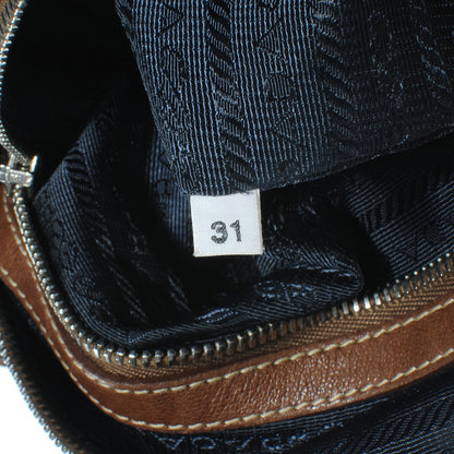 Prada Washed Denim Logo Hobo 6 of 8